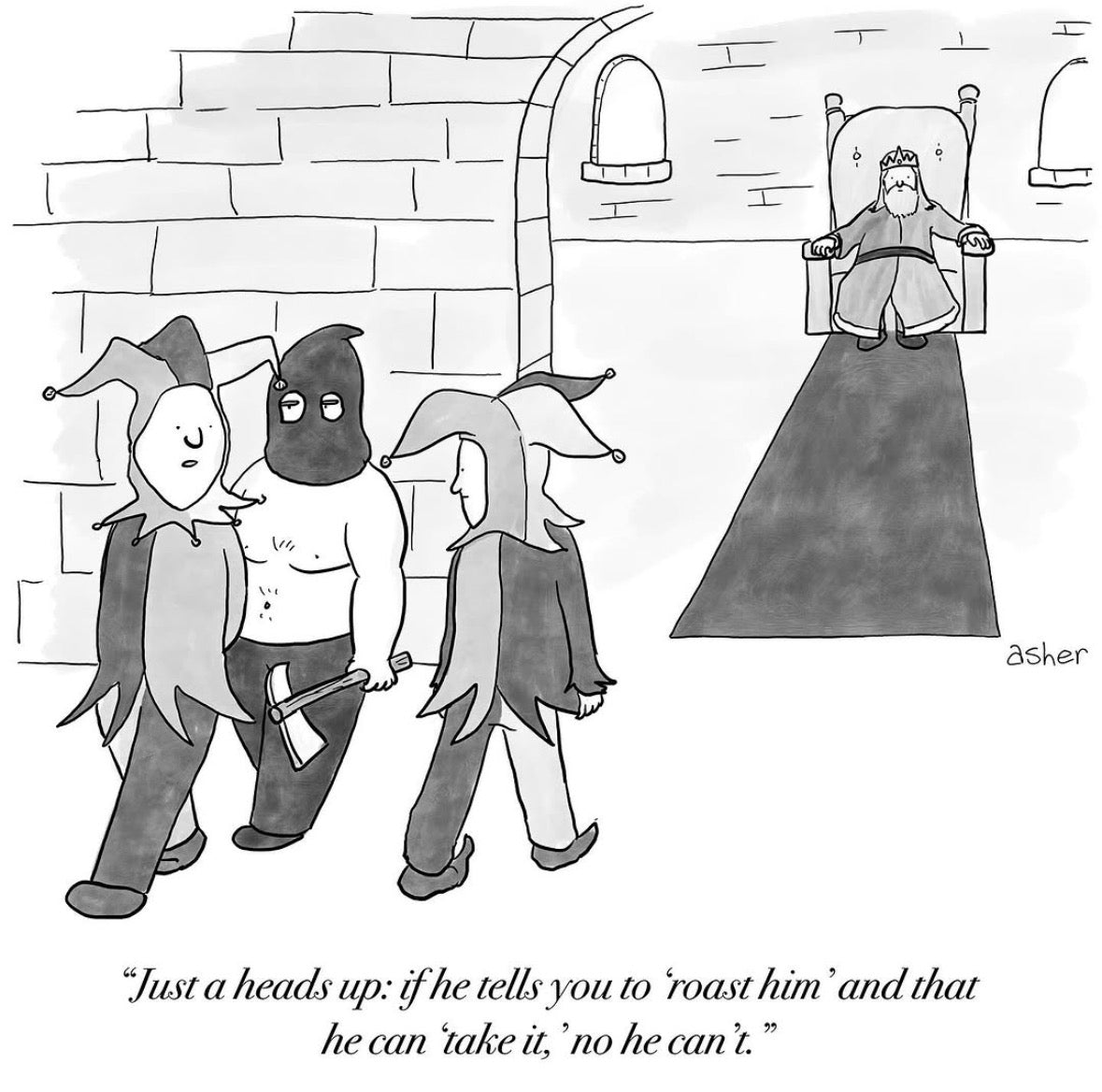 He Can’t Take It Art Print