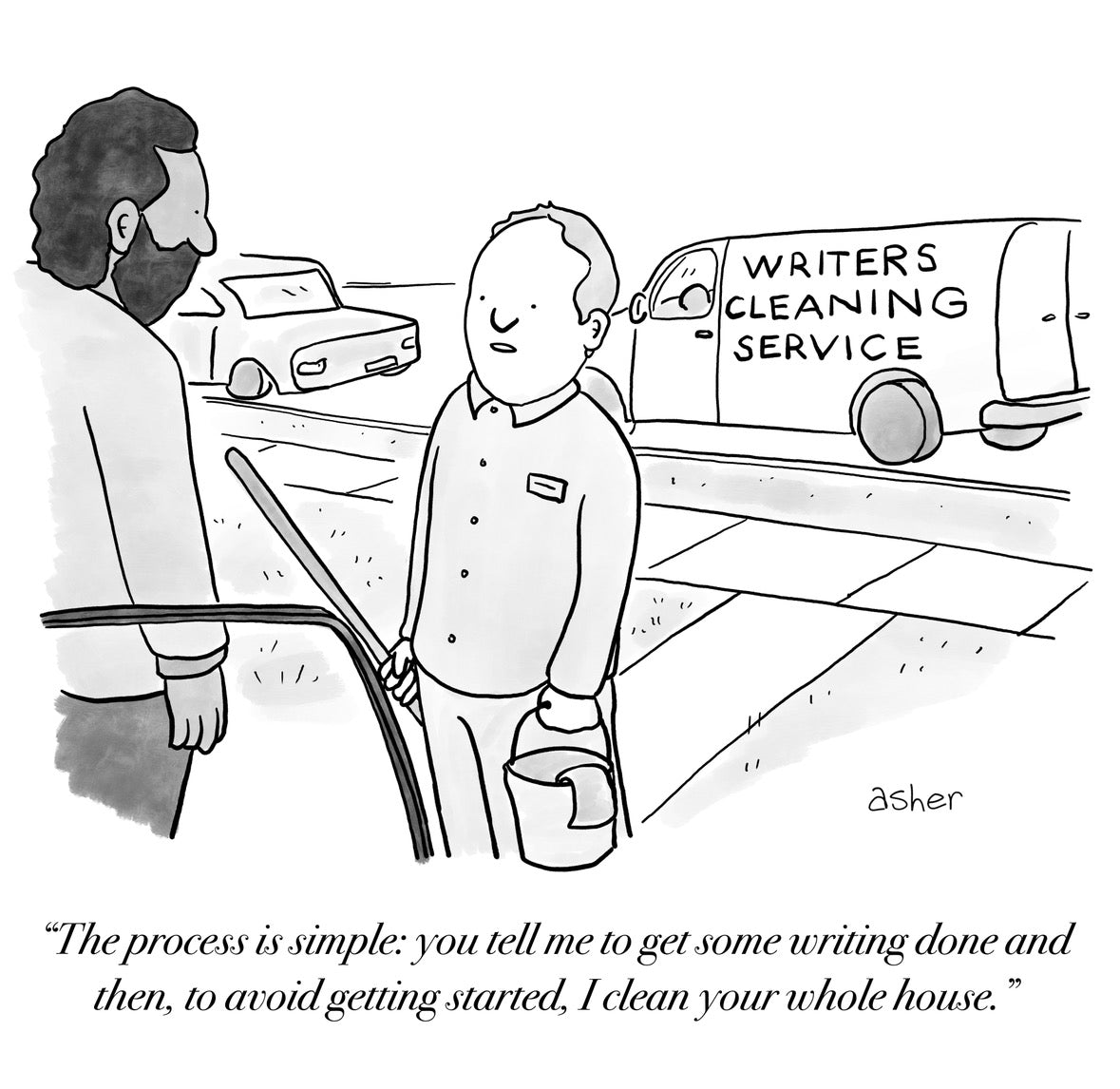 Writers Cleaning Service Art Print