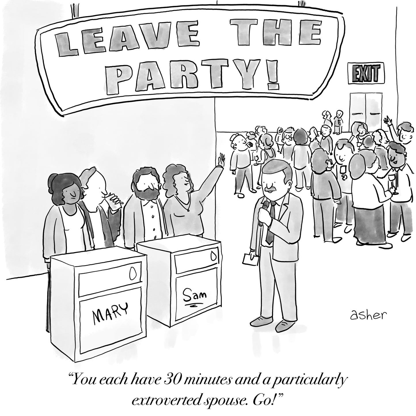 Leave The Party Art Print